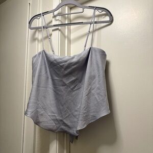 NWT ASTR spaghetti strap gray/silver top - size large